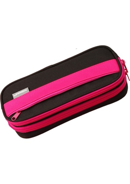 Yüksek Değerli Çift Katmanlı Kalem Kutusu Basit Kalem Kutusu Ilkokul Öğrencisi Kalem Kutusu Büyük Kapasiteli Üç Katmanlı Renk Uyumlu Gül Kırmızı Fermuar (Yurt Dışından)