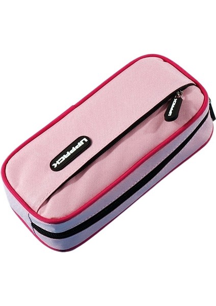 Yüksek Değerli Çift Katmanlı Kalem Kutusu Basit Kalem Kutusu Ilkokul Öğrencisi Kalem Kutusu Büyük Kapasiteli Pembe (Gül Kırmızı Kenar) (Yurt Dışından)