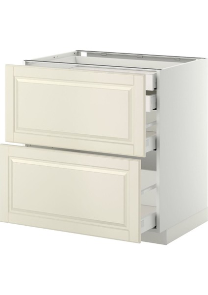 Çekmeceli Alt Dolap, Bodbyn Kırık Beyaz, 80X60 Cm, 4 Çekmeceli