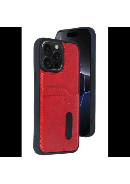 iPhone 15 Pro Max Kılıf Sara Kartvizitli Deri Kılıf