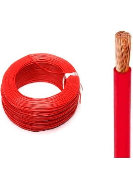 H50V-K 1-Kr ,kırmızı 1mm² 1-Damar/çok Telli 1mt Nyaf Kablo