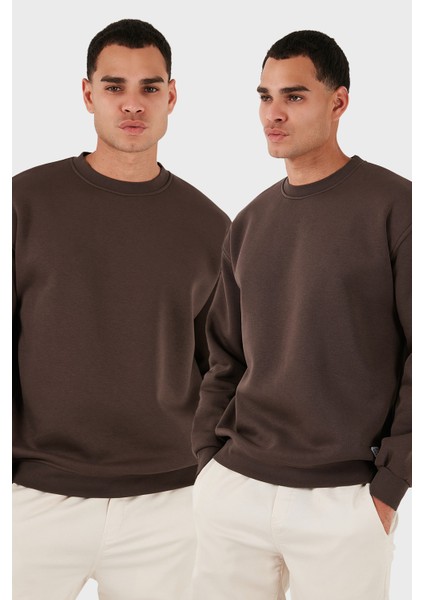 Regular Fit Bisiklet Yaka Şardonlu 2'li Paket Sweat Erkek SWEAT 5905255S2