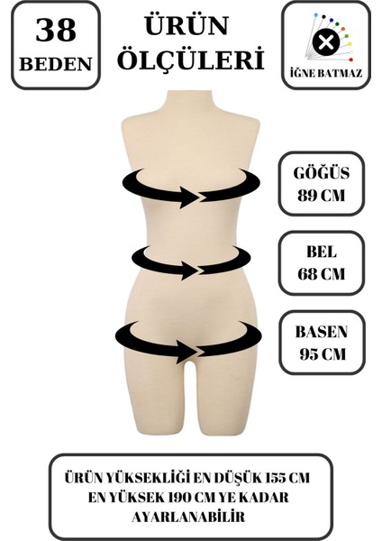 38 Beden Yüksek Kalite Tel Kafalı Pantalon Giyebilen Kadın Terzi Mankeni fiyatları