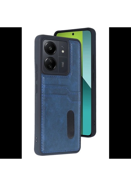 Xiaomi Redmi 13C Kılıf Sara Kartvizitli Deri Kılıf