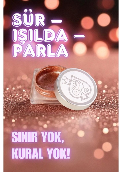Cream Glitter Bakır Simli Göz ve Yüz Farı - 3 modelleri
