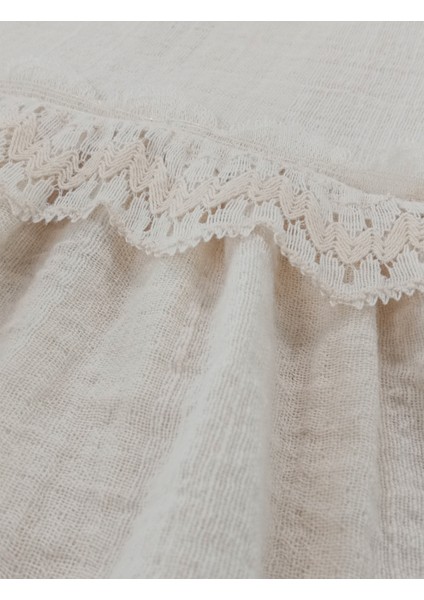 Dantel Detaylı %100 Pamuk Müslin Kumaş Bebek ve Çocuk Kız Ikili Takım fırsatları