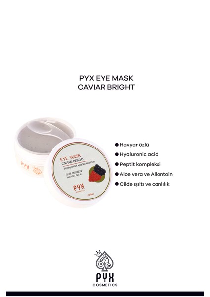 Eye Maks Caviar Bright Havyar Özlü Göz Maskesi 30 Çift fırsatları