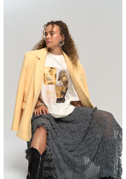 Butter Oversize Beyaz T-Shirt