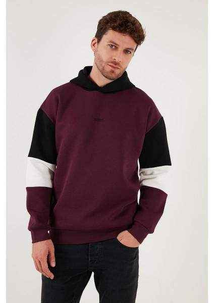 Pamuklu Relaxed Fit Kapüşonlu İçi Tüylü Yumuşak Şardonlu Sweat Erkek SWEAT 5905299