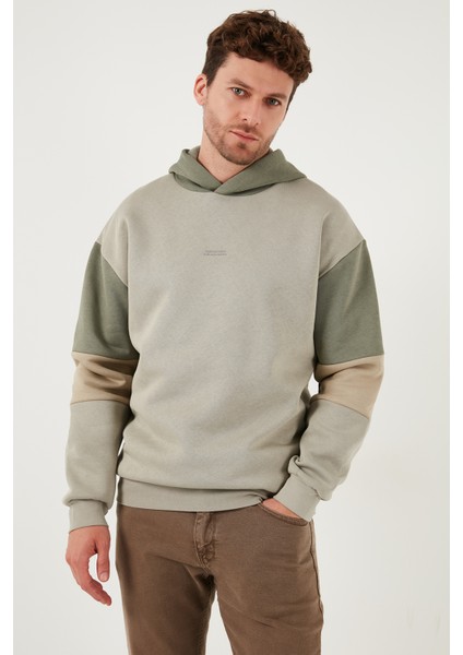 Pamuklu Relaxed Fit Kapüşonlu İçi Tüylü Yumuşak Şardonlu Sweat Erkek SWEAT 5905299