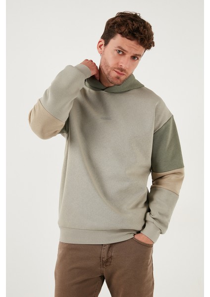 Pamuklu Relaxed Fit Kapüşonlu İçi Tüylü Yumuşak Şardonlu Sweat Erkek SWEAT 5905299