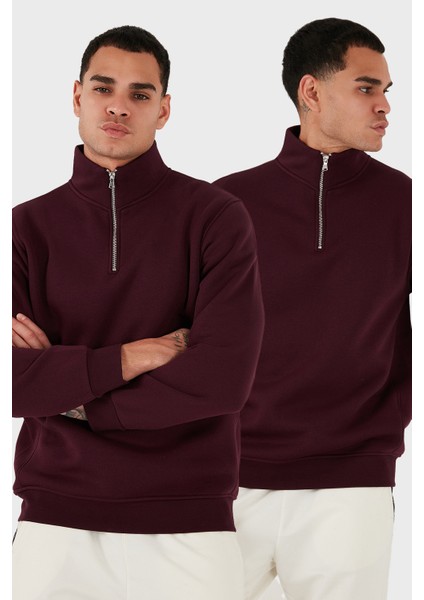 Pamuklu Regular Fit Dik Yaka 2'li Paket Sweat Erkek SWEAT 59052592S2 indirimleri