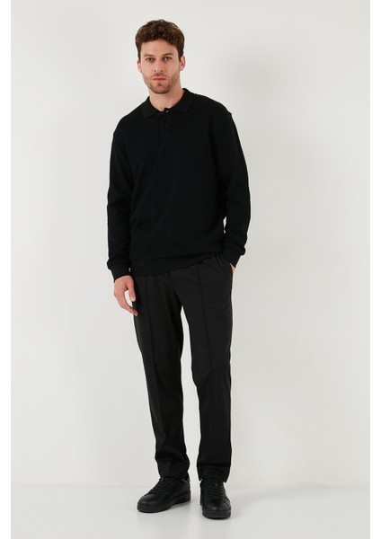 Pamuklu Regular Fit Düğmeli Polo Yaka Sweat Erkek SWEAT 5905739