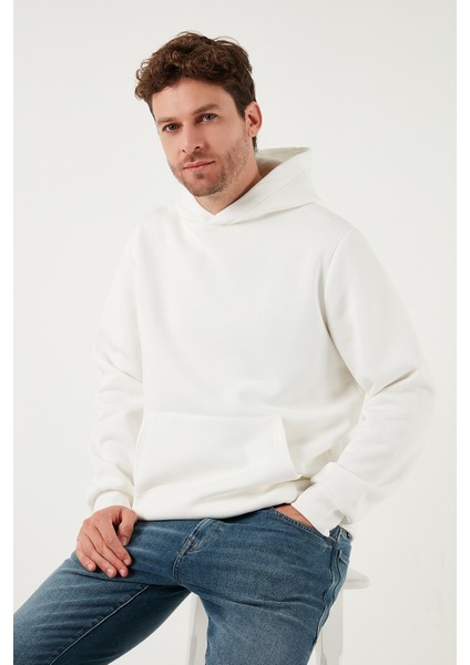 Regular Fit Kapüşonlu Kanguru Cepli İçi Tüylü Yumuşak Şardonlu Sweat Erkek SWEAT 5905281