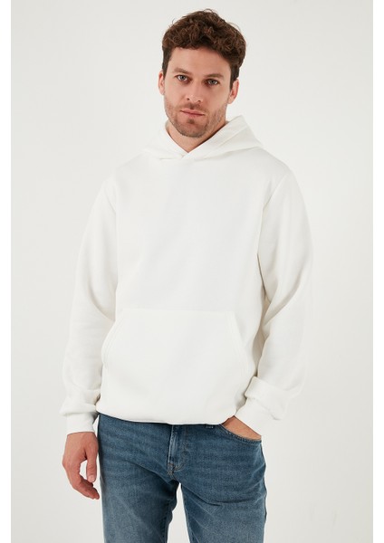 Regular Fit Kapüşonlu Kanguru Cepli İçi Tüylü Yumuşak Şardonlu Sweat Erkek SWEAT 5905281