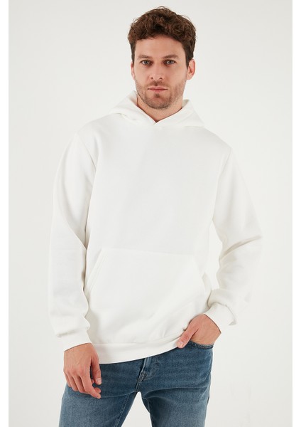 Regular Fit Kapüşonlu Kanguru Cepli İçi Tüylü Yumuşak Şardonlu Sweat Erkek SWEAT 5905281