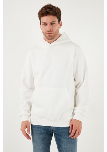 Regular Fit Kapüşonlu Kanguru Cepli İçi Tüylü Yumuşak Şardonlu Sweat Erkek SWEAT 5905281