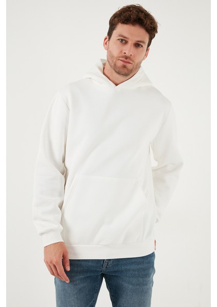 Regular Fit Kapüşonlu Kanguru Cepli İçi Tüylü Yumuşak Şardonlu Sweat Erkek SWEAT 5905281