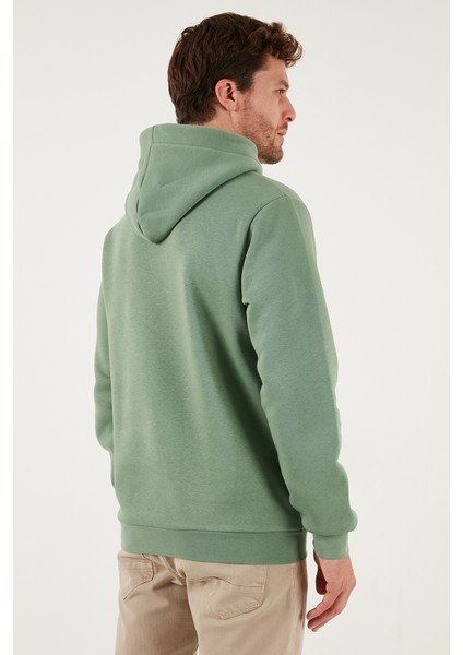 Regular Fit Kapüşonlu Kanguru Cepli İçi Tüylü Yumuşak Şardonlu Sweat Erkek SWEAT 5905281