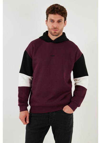 Pamuklu Relaxed Fit Kapüşonlu İçi Tüylü Yumuşak Şardonlu Sweat Erkek SWEAT 5905299