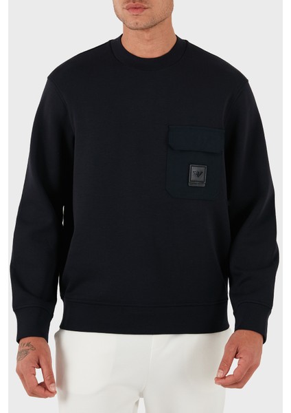 Streç Pamuklu Regular Fit Tek Cepli Bisiklet Yaka Sweat Erkek SWEAT EM002925 AF10013 UB118 fiyatları