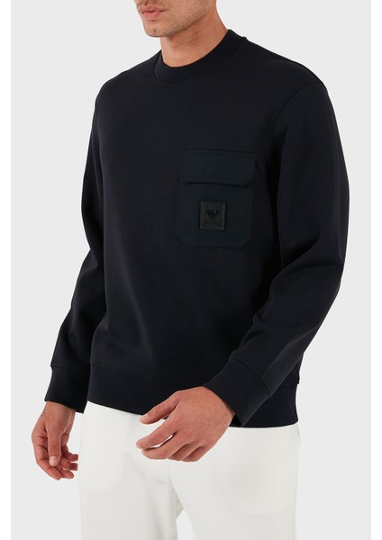 Streç Pamuklu Regular Fit Tek Cepli Bisiklet Yaka Sweat Erkek SWEAT EM002925 AF10013 UB118