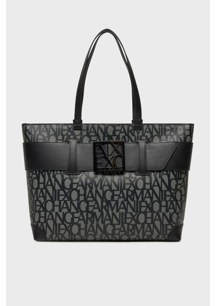 Jakarlı Logo Baskılı Büyük Çanta Bayan ÇANTA 949127 3F742 00850