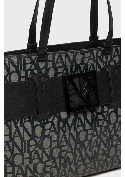 Jakarlı Logo Baskılı Büyük Çanta Bayan ÇANTA 949127 3F742 00850