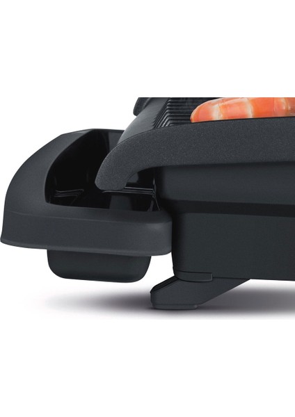 The Adjusta Grill & Press 2200 W Izgara ve Tost Makinesi – Ayarlanabilir Yükseklik, Çıkarılabilir Plaka, Fırçalanmış Paslanmaz Çelik Gri