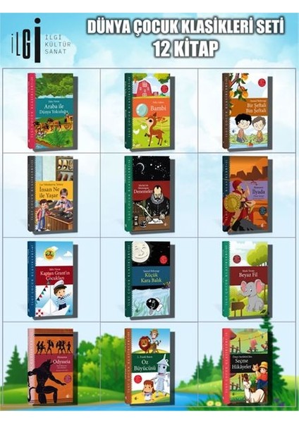 Dünya Çocuk Klasikleri Seti 12 Kitap