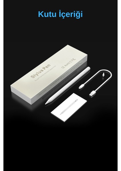 iPad 11 A16 Air M1 M2 M3 M4 ile Uyumlu Avuç Içi Reddi Stylus Yazı Çizim Kalemi fırsatları