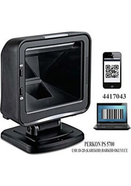 PS5700 Kablolu 2D Barkod Okuyucu Siyah Yüksek Okuma Hızı ve Stabil Performans