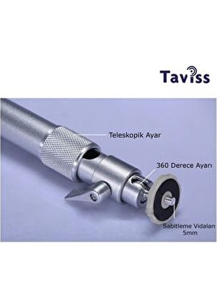 Dekoratif Tripod Tavan ve Duvar Kullanım Özellikli Gümüş Renk C9 Model