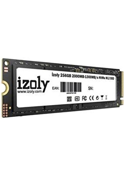 256GB NVMe M.2 SSD 2000 MB/s Okuma 1300 MB/s Yazma Hızı ile Oyun ve Veri Depolama