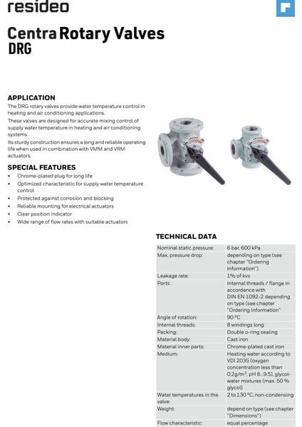 DR50GFLA Dn 50 Üç Yollu Rotary Vana Gövdesi