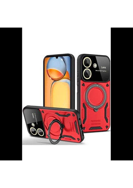 Xiaomi Redmi 13C Kılıf Joy Lens Standlı Kapak