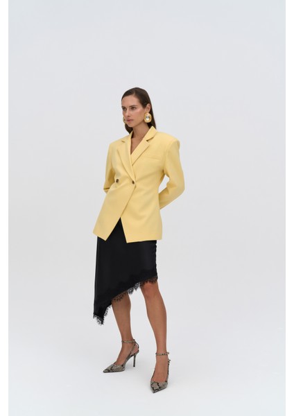 Allegany Bel Oturmalı Sarı Blazer modelleri