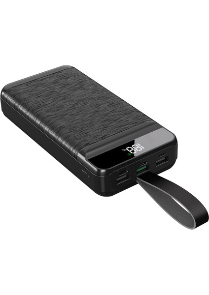 P300 30000MAH PD22.5W+QC3.0 18W Siyah LCD Taşınabilir Pil Şarj Cihazı Powerbank fırsatları