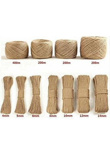Hasır İp 4 mm Jüt Halat Doğal İp 50 Metre Aksesuar ve Süsleme modelleri