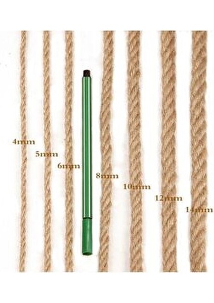 Hasır İp 4 mm Jüt Halat Doğal İp 50 Metre Aksesuar ve Süsleme fırsatları