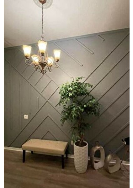 Dekoratif Boyanabilir Duvar Çıtası 4 cm Ahşap Malzeme ile 1 Adet