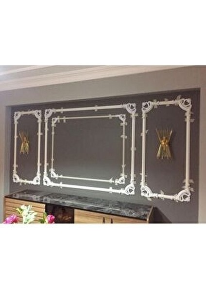 Boyanabilir Hazır Kesim Duvar Çıtası 4 cm 3 Adet Kolay Montaj