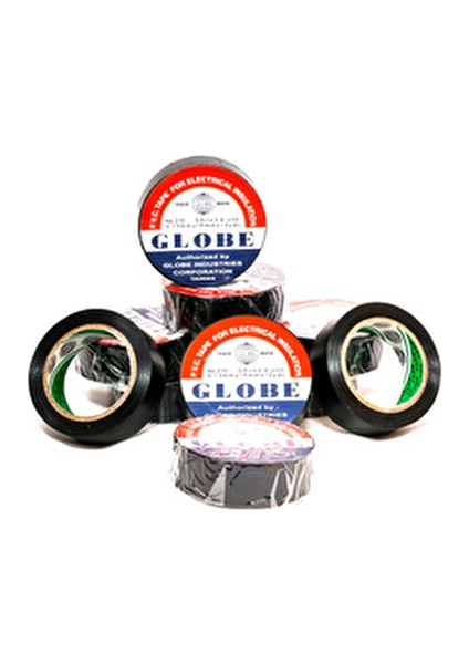 İzole Bant Elektrik İzolasyonu İçin Siyah Pvc 0.13 mm x 19 mm 10 Yards