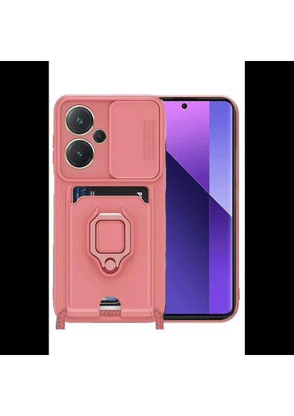 Xiaomi Redmi Note 13 Pro Plus Kılıf Zuma Kartvizitli Yüzüklü Silikon