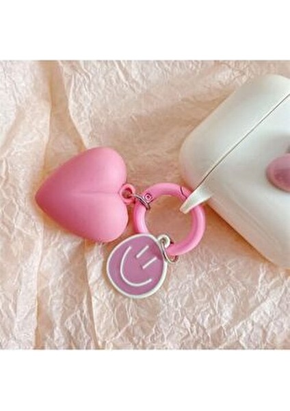 Airpods Pro 2. Nesil Uyumlu Roze Kalp Kopçalı Kulaklık Kılıfı modelleri