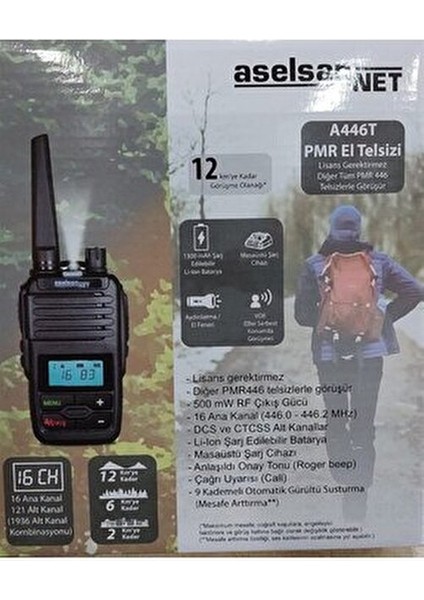 A446T Profesyonel Görünümlü Lisanssız Pmr El Telsizi 16 Kanal modelleri