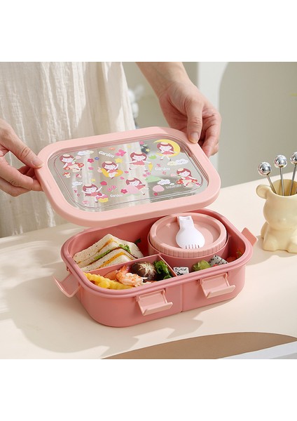 Sevimli Karikatür Mikrodalgada Kullanılabilir Öğrenci Beslenme Çantası (Yurt Dışından)