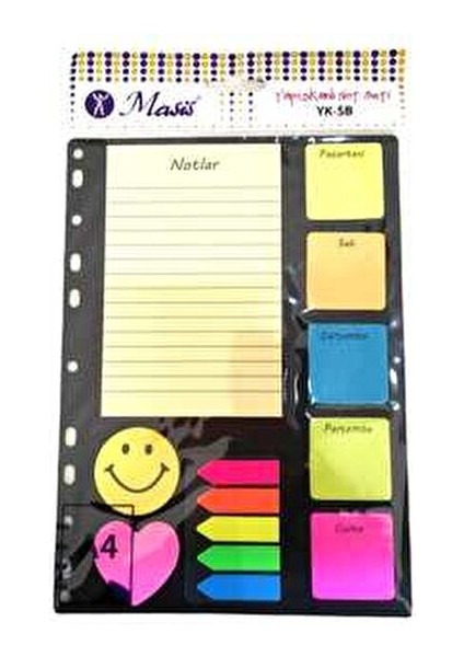 Yapışkanlı Not Seti A4 Renkli Not Kağıtları ile 6 Parça Not Defteri fiyatları