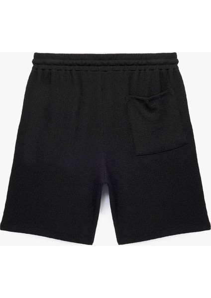 Rahat Kalıp Pamuk Viskon Karışımlı Bermuda Beli Bağcıklı Spor Şort fiyatları