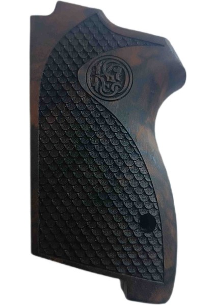 Smith Wesson 6906 Ahşap Lazer Işlemeli Kabze modelleri